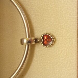 Pandora Red Enamel Heart Logo Drop Charm